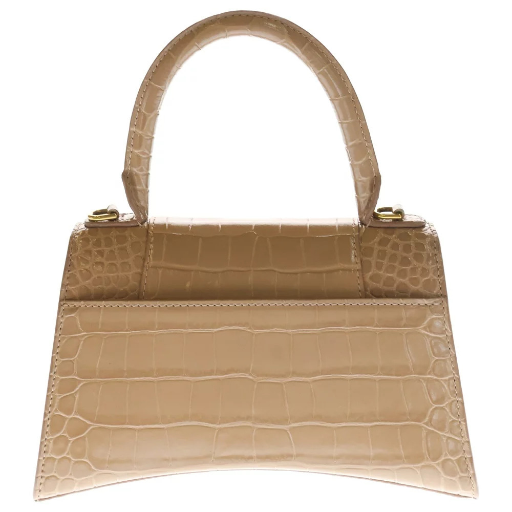 Balenciaga Pink Hourglass Bag Handbag Leather Beige Shoulder